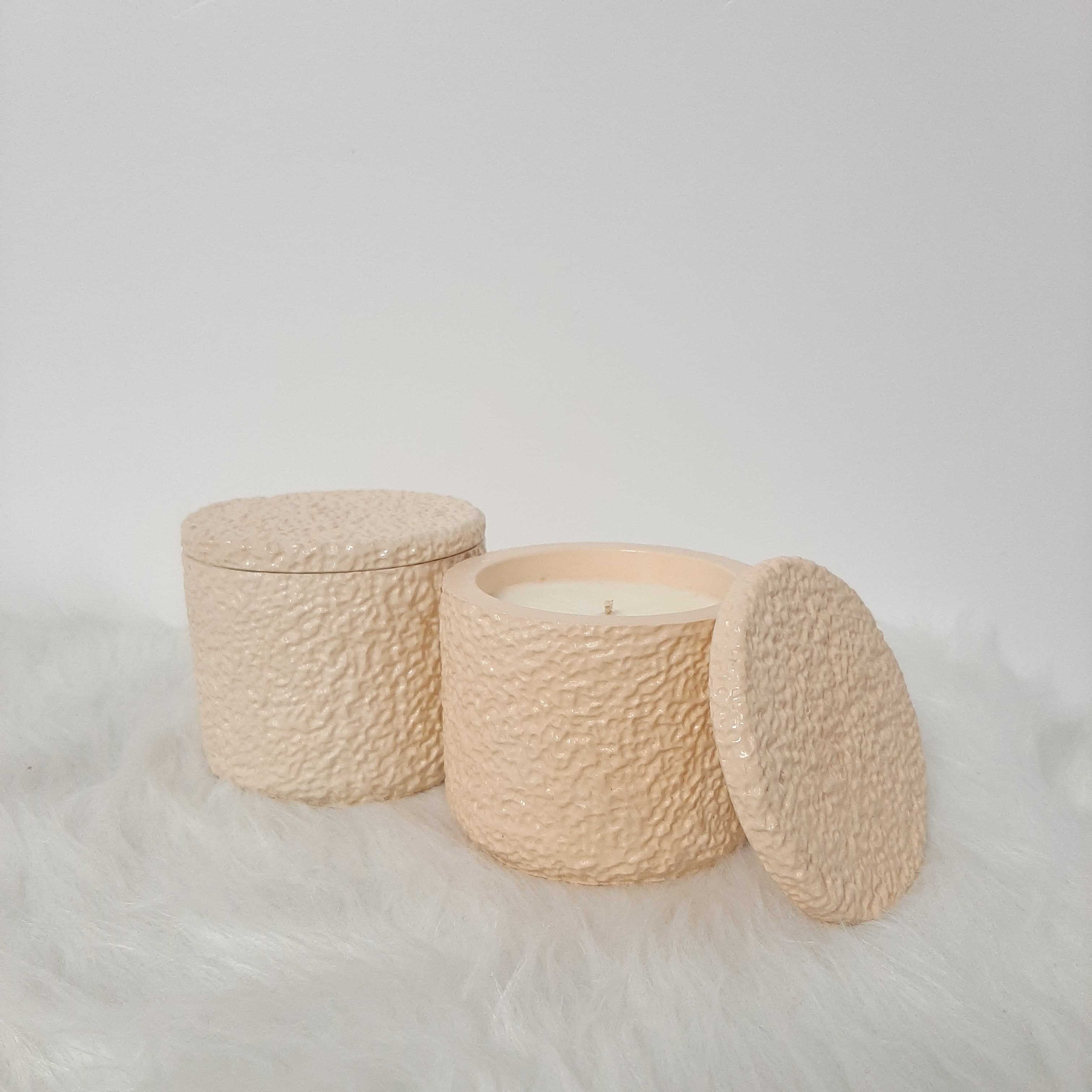 Lumânare parfumată 170g, vanilie și piersică